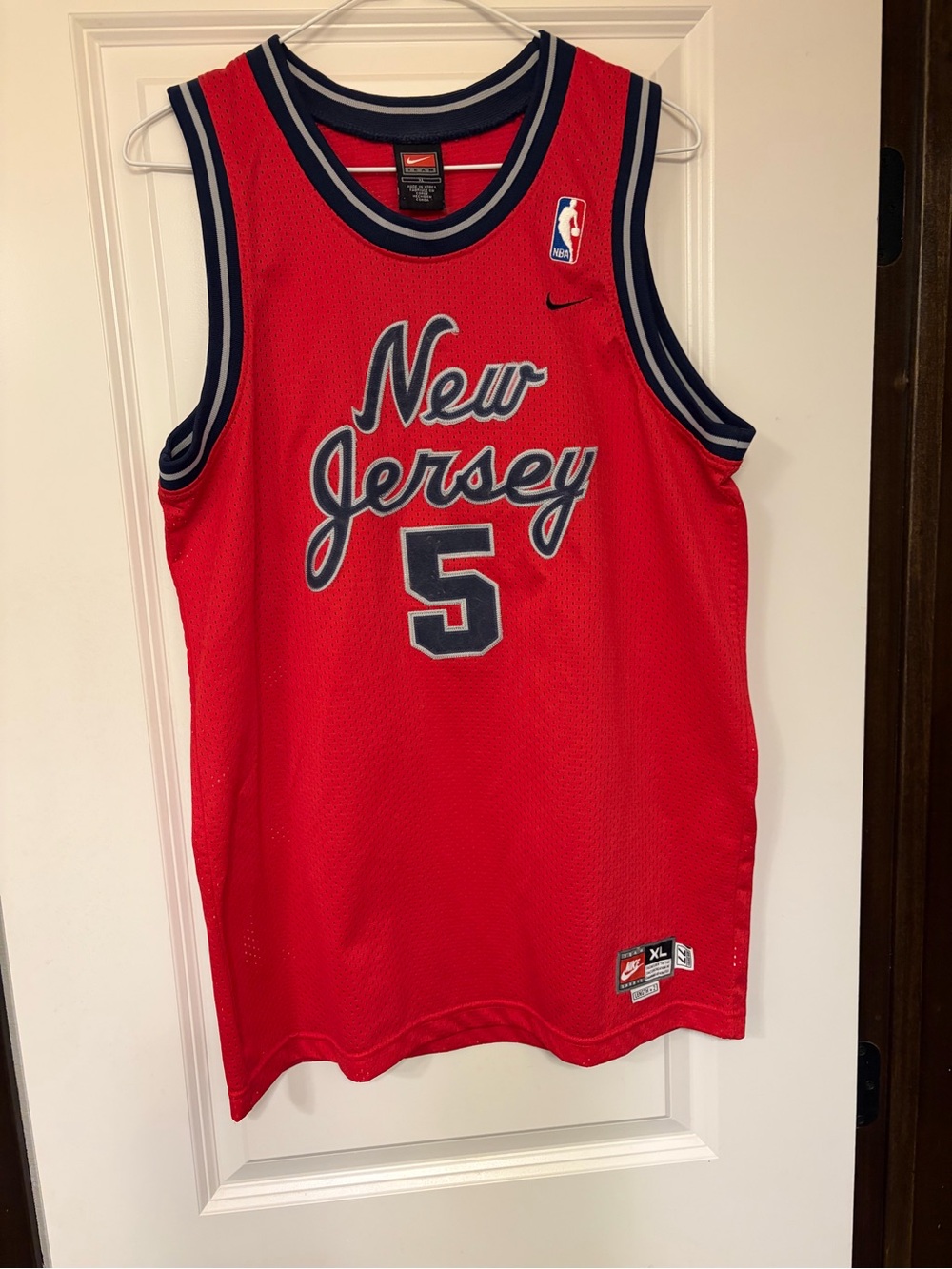 Vintage YOUTH New Jersey nets Jason Kidd #5 Basketball Jersey